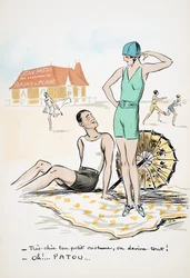 Jean Patou seine Bade- oder Strandkostüme, aus White Bottoms, veröffentlicht 1927
